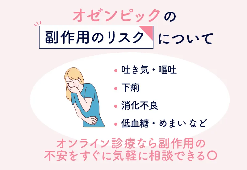 服用前に知っておきたいオゼンピックの副作用や注意点について