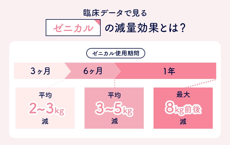臨床データでみるゼニカルの減量効果