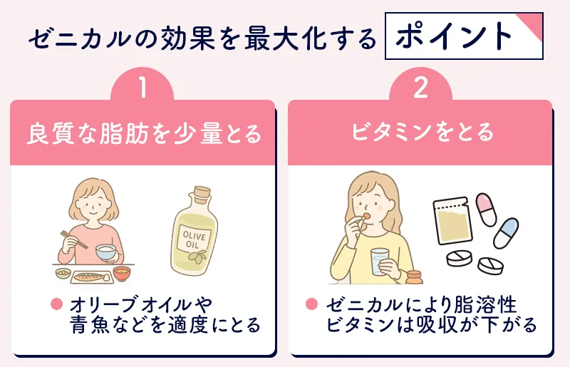 ゼニカルのダイエット効果を最大化するコツ