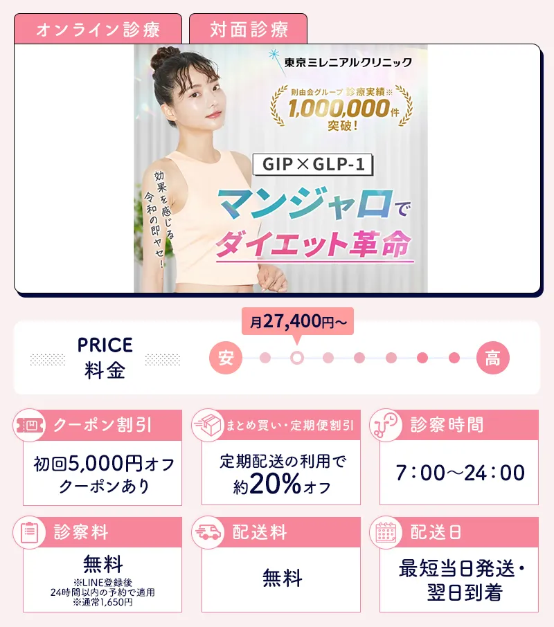 東京ミレニアルクリニックのスペック